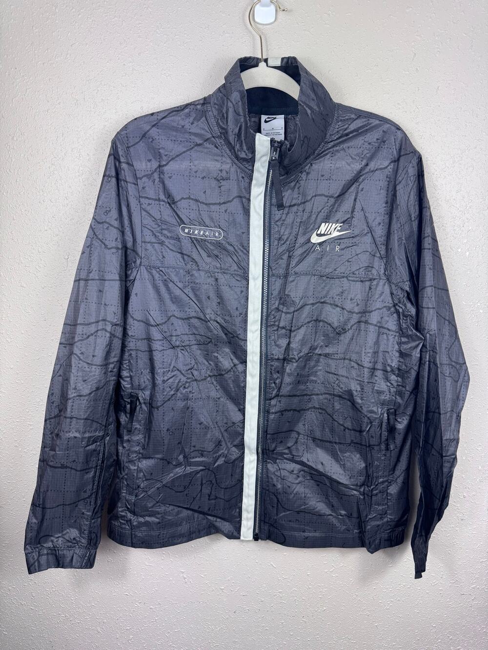Nike Air Woven Unlined Jacket Anthracite & Light Bone colorway Mens Size Mediume